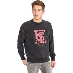Diesel Bay Bluza Czarny. Czarne bluzy męskie Diesel, l, z nadrukiem, z bawełny, bez kołnierzyka, bez rękawów, bez kaptura. Za 654,95 zł.