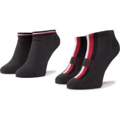Zestaw 2 par niskich skarpet unisex TOMMY HILFIGER - 320204001 Dark Grey Melange 010. Szare skarpetki damskie TOMMY HILFIGER, bez wzorów, z elastanu. Za 39,00 zł.
