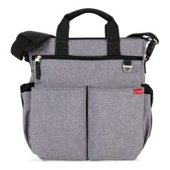 Skip Hop Torba Duo Signature Heather Grey. Szare torby na laptopa Skip Hop, w paski, z materiału, klasyczne. Za 249,00 zł.
