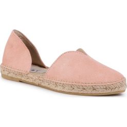 Espadryle MANEBI - Open Side Flats W 1.4 O0 Pastel Rose. Różowe espadryle damskie Manebi, bez wzorów, ze skóry, bez obcasa, na płaskiej podeszwie. W wyprzedaży za 349,00 zł.