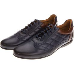 Buty Granatowe Bolton. Buty sportowe męskie LANCERTO, na lato, z bawełny, bez zapięcia. W wyprzedaży za 299,90 zł.