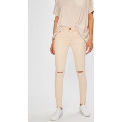 Answear - Jeansy. Różowe jeansy damskie skinny marki ANSWEAR, s, z elastanu. Za 99,90 zł.