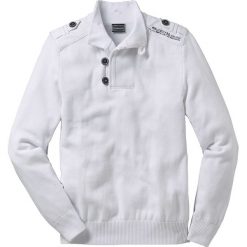 Swetry klasyczne męskie: Sweter „Slim fit” bonprix biały