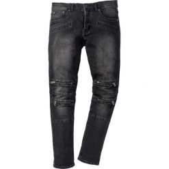 Spodnie męskie: Dżinsy ze stretchem Skinny Fit Straight bonprix czarny denim "used"