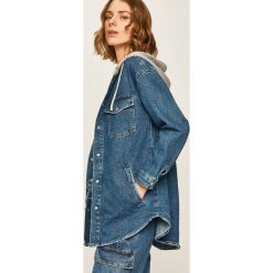 Answear - Kurtka jeansowa. Niebieskie płaszcze damskie ANSWEAR, s, bez wzorów, z bawełny, krótkie. Za 169,90 zł.