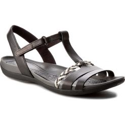 Sandały CLARKS - Tealite Grace 261245834 Black Leather. Czarne klapki damskie Clarks, bez wzorów, ze skóry, bez obcasa. Za 279,00 zł.