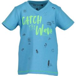 Blue Seven - T-shirt dziecięcy 92-128 cm. Niebieskie t-shirty chłopięce Blue Seven, z nadrukiem, z bawełny, bez rękawów. W wyprzedaży za 24,90 zł.