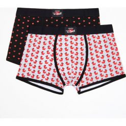 2 pack bokserek na Walentynki - Czarny. Czarne bokserki męskie marki Cropp. Za 49,99 zł.