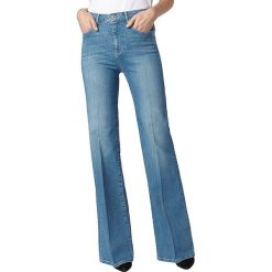 Dżinsy "Strand" - Flared fit - w kolorze niebieskim. Niebieskie jeansy damskie Denim Special, l, bez wzorów, klasyczne, z podwyższonym stanem. W wyprzedaży za 171,95 zł.