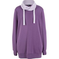 Bluza z golfem bonprix ultrafioletowy - fiołkowy bez. Fioletowe bluzy damskie bonprix, bez wzorów, bez rękawów, bez kaptura. Za 54,99 zł.
