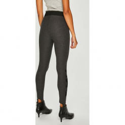 Desigual - Legginsy. Szare legginsy Desigual, l, z bawełny. W wyprzedaży za 239,90 zł.