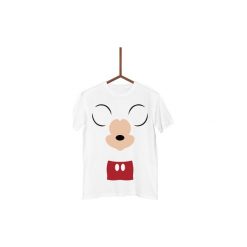 Koszulka Minimalistyczna Mickey Mouse Męska. Czarne koszulki męskie Failfake, xxl, z motywem z bajki, bez kołnierzyka. Za 130,00 zł.