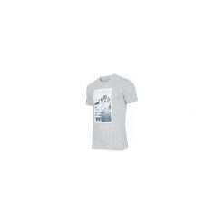 T-shirty męskie: 4f t-shirt męski H4Z18-TSM020 CHŁODNY JASNY SZARY MELANŻ 27M r.M