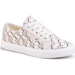 Tenisówki LAUREN RALPH LAUREN - Jaycee 802810758001 White Logo. Brązowe półbuty damskie Lauren Ralph Lauren, bez wzorów, z gumy, bez zapięcia. W wyprzedaży za 269,00 zł.