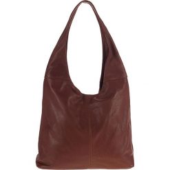 Skórzana torebka "Vercelli" w kolorze bordowym - 40 x 30 x 14 cm. Czerwone torebki klasyczne damskie ORE10, w paski, ze skóry. W wyprzedaży za 265,95 zł.