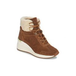 Śniegowce MICHAEL Michael Kors SCOUT BOOTIE. Pomarańczowe kozaki damskie MICHAEL Michael Kors, bez obcasa, bez zapięcia. Za 1099,00 zł.