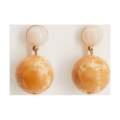 Mango - Kolczyki Lisa. Żółte kolczyki damskie Mango, metalowe. Za 35,90 zł.