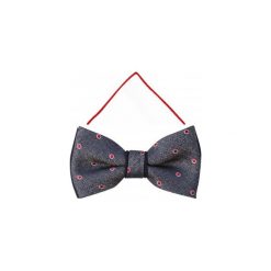Grafitowa mucha w czerwone kropki A350. Szare muszki męskie Adam Collection - Krawaty i dodatki, na co dzień, bez wzorów, z poliesteru, eleganckie. Za 49,50 zł.