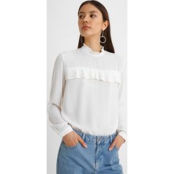 Bluzki asymetryczne: b.young FAE LS BLOUSE Bluzka off white