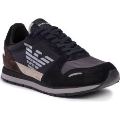 Sneakersy EMPORIO ARMANI - X4X215 XL200 N762 Black/Earth/Dk Brown. Niebieskie sneakersy męskie Emporio Armani, bez zapięcia. W wyprzedaży za 449,00 zł.