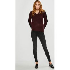 Vero Moda - Sweter. Brązowe swetry damskie Vero Moda, s, bez wzorów, z elastanu, z krótkim rękawem, krótkie, bez kaptura. W wyprzedaży za 59,90 zł.