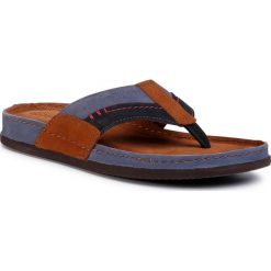 Japonki GO SOFT - MB-GRANADA-01 Denim. Niebieskie klapki męskie GO SOFT, ze skóry, bez zapięcia. Za 119,99 zł.