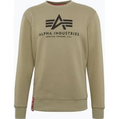 Alpha Industries - Męska bluza nierozpinana, zielony. Zielone bluzy męskie rozpinane marki Alpha Industries, l, z aplikacjami. Za 229,95 zł.