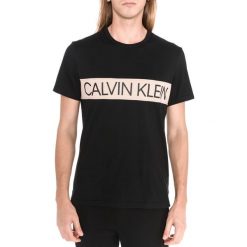 Calvin Klein Koszulka do spania Czarny. Czarne koszulki męskie m, z bawełny. Za 188,95 zł.