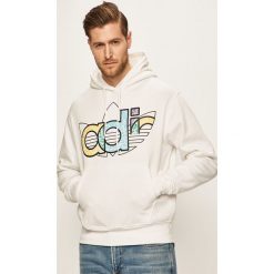 Adidas Originals - Bluza. Białe bluzy męskie s, z nadrukiem, z elastanu, z kapturem. Za 269,90 zł.