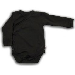 Body kimono z długim rękawem Czarna Owca r. 62cm (NCO-01). Czarne body niemowlęce NANAF ORGANIC, bez wzorów, z długim rękawem. Za 57,29 zł.