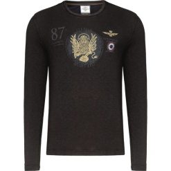 T-shirt AERONAUTICA MILITARE Czarny. Czarne t-shirty męskie marki Aeronautica Militare, m, z włoskim kołnierzykiem. Za 266,00 zł.