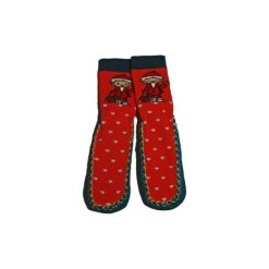 Ebi & Ebi Kapcie - Skarpety Piaskowy dziadek - czerwony. Czerwone buciki niemowlęce marki Ebi & Ebi, z elastanu, bez zapięcia. Za 36,00 zł.