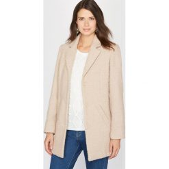 Płaszcze damskie pastelowe: Płaszcz boucle, 10% wełny