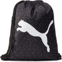 Plecak PUMA - Beta Gym Sack 077298 01 Puma Black/Aop. Czarne plecaki męskie Puma, bez wzorów, z materiału, sportowe. Za 59,99 zł.
