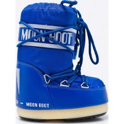 Moon Boot - Śniegowce dziecięce The Original. Niebieskie śniegowce dziewczęce Moon Boot, bez zapięcia. W wyprzedaży za 299,90 zł.