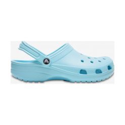 Crocs Classic Crocs Niebieski. Niebieskie klapki męskie Crocs, w paski, z materiału. Za 188,95 zł.