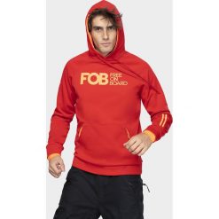 Bluza snowboardowa męska. Pomarańczowe bluzy męskie m, bez wzorów, z dzianiny, z kapturem, bez rękawów, z kapturem. W wyprzedaży za 149,99 zł.