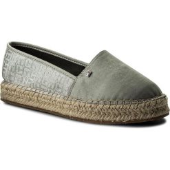 Espadryle TOMMY HILFIGER - Th Pattern Espadrille FW0FW02410 Silver 000. Szare tomsy damskie TOMMY HILFIGER, z materiału. W wyprzedaży za 199,00 zł.