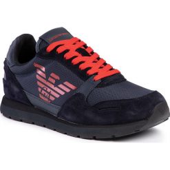 Sneakersy EMPORIO ARMANI - X4X215 XL198 D879 Navy/D.Navy/D.Navy. Niebieskie sneakersy męskie Emporio Armani, na co dzień, bez wzorów, z zamszu, eleganckie, bez zapięcia. W wyprzedaży za 499,00 zł.