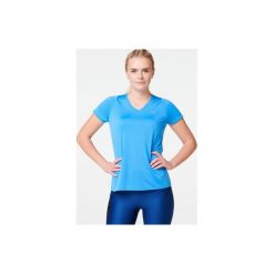 Koszulka Do Biegania Damska Run Dry Niebieska. Niebieskie bluzki damskie KALENJI, bez wzorów, z poliesteru, bez kołnierzyka. Za 19,99 zł.