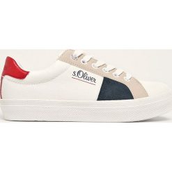 S. Oliver - Tenisówki. Białe trampki i tenisówki damskie S.Oliver, bez wzorów, z gumy, na sznurówki. Za 189,90 zł.