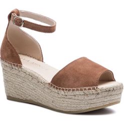 Espadryle EVA MINGE - EM-14-05-000103 804. Pomarańczowe espadryle damskie Eva Minge, bez wzorów, ze skóry, bez obcasa, na obcasie. W wyprzedaży za 239,00 zł.