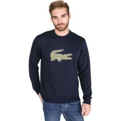 Lacoste Bluza Niebieski. Niebieskie bluzy męskie Lacoste, m, z haftami, z bawełny, bez kołnierzyka, bez rękawów, bez kaptura. Za 890,95 zł.