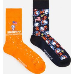 Skarpety ze wzorem Snoopy 2 pack - Pomarańczowy. Pomarańczowe skarpetki męskie Reserved, bez wzorów. Za 29,99 zł.
