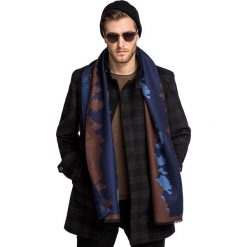 Płaszcz PIERPAOLO PSCS000108. Pomarańczowe płaszcze męskie Giacomo Conti, na zimę, m, w paski, z wełny, eleganckie, bez kaptura. Za 1199,00 zł.