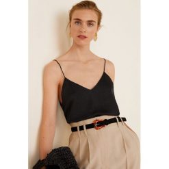 Mango - Top Cumin2. Czarne bluzki damskie marki Mango, l, z materiału, eleganckie, bez rękawów. W wyprzedaży za 39,90 zł.