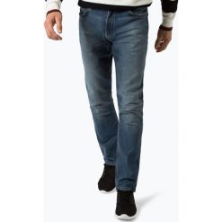Wrangler - Jeansy męskie – Greensboro, niebieski. Niebieskie jeansy męskie marki Wrangler, m, z aplikacjami, klasyczne. Za 379,95 zł.