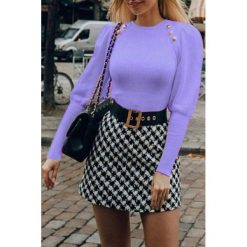Bluzka damska BIBA PURPLE. Fioletowe bluzki damskie uniwersalny. W wyprzedaży za 69,00 zł.