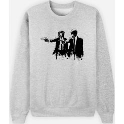 Bluza "Divine Monkey Intervention" w kolorze jasnoszarym. Szare bluzy męskie Wooop, m, bez wzorów, z okrągłym kołnierzem, bez rękawów, bez kaptura. W wyprzedaży za 87,95 zł.