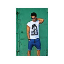 Jeansy męskie: Button drill short pants krótkie spodenki jeans